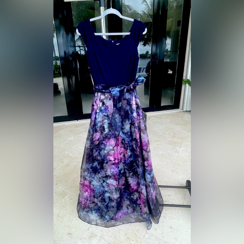 Dark blue princess gown